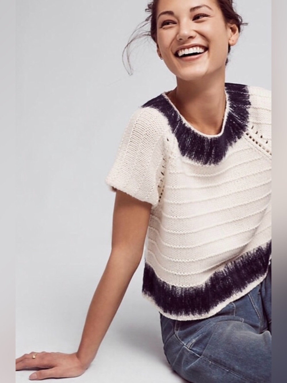 ANTHROPOLOGIE Field Flower Felwork Sweater